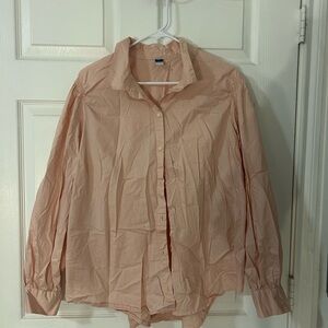 Old Navy Men's Light Pink Casual Button-Down Shirt